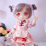 Y&D BJD Dolls, 1/6 Cute SD Doll 29Cm 11.4 Inch Ball Jointed Doll DIY Toys with Full Set Clothes Socsk Shoes Wig Makeup, Beautiful Surprise Birthday Gift for Girls