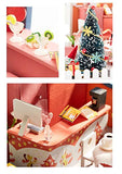 1:24 Cool Beans Boutique Miniature Dollhouse DIY Kit - Wooden Coffee Shop with Christmas Tree (Assembly Required) K046