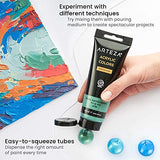 Arteza Metallic Acrylic Paint Bundle: Classic and Floral Colors, Painting Art Supplies for Artist, Hobby Painters & Beginners
