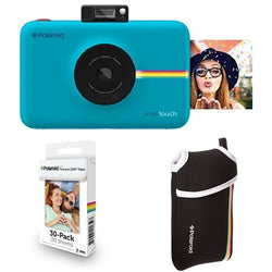 Polaroid Snap Touch Instant Print Digital Camera With LCD Display (Blue) with Zink Zero Ink