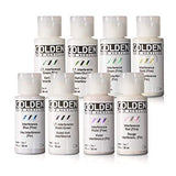 Golden Acrylics Fluid Interference Acrylics Set 8 Colors Interference Paint Blue, Gold, Green, Red, Violet (Fine), and Green-Blue, Green-Orange, Violet-Green, 1 oz multicolored
