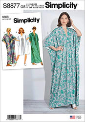 Simplicity US8877OS Sewing Pattern S8877 Misses' Caftan, Various, White
