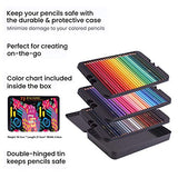 72 Colored Pencils Set with Tin Box,Square Barrels Drawing Supplies for Beginners Professional Artist Pencils for Adult Coloring Books, Sketching Shading Coloring