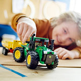 LEGO Technic John Deere 9620R 4WD Tractor 42136 Model Building Kit; A Project Designed for Kids Who Love Tractor Toys; Complete with Tipping Trailer; for Ages 8+ (390 Pieces)