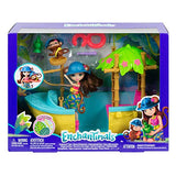 Enchantimals Junglewood Boat & Merit Monkey Doll (6-inch) and Compass Animal Figure, Boat Playset on Wheels with 8+ Accessories  [Amazon Exclusive]
