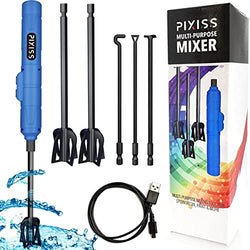 Resin Mixer & Mini Mixer Paddles - Handheld Rechargeable Epoxy Mixer, Epoxy Resin Mixer Pro Grade, Resin Stirrer for Resin, DIY Crafts Tumbler, Silicone Mixing, Minimize Bubbles