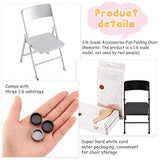 3 Pieces 1/6 Doll House Mini Cute Folding Chair Dollhouse Folding Chair Model Dolls Folding Chair for Dolls Action Figure Dollhouse Decor Toy Decorative Ornament Dollhouse Furniture and Accessories