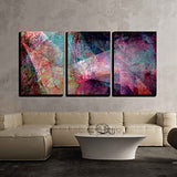 wall26 - 3 Piece Canvas Wall Art - Abstract Mixed Media - Created by Combining Different Layers of Paint and Textures - Modern Home Decor Stretched and Framed Ready to Hang - 16"x24"x3 Panels