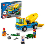 LEGO City Cement Mixer Truck 60325 Building Kit; Realistic Toy Construction Vehicle for Kids Aged 4+ (85 Pieces)