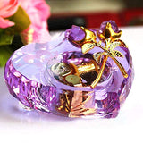 Pinsparkle Crystal Rose Flower Decor Heart Shape Musical Music Box Jewelry Boxes