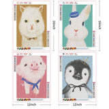 Warriors Championship，Four-Pack Diamond Painting, Suitable for Adults and Children Diamond Art Kits, 4 Cute Pets (12*16 inches), Relieve Work Pressure and give You a Happy Mood