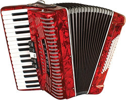 Hohner 1305-RED Hohnica 72 Bass 34-Key Entry Level Piano Accordion Range G to E