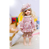 MLyzhe 26Cm BJD Girl Doll 1/6 Scale Ball Jointed Doll Includes Costume Wig Accessories Dress Full Set Girls Toys Birthday Gift