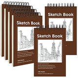 5.5 x 8.5 Inch Sketchpad 100 Sheets Each (68lb/100gsm) Artistic Sketchbook Set Drawing Pad Sketching Drawing Book Painting Writing Sketch Book for Artists Amateurs Kids Adults Students (6)