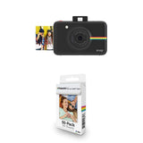Polaroid Snap Instant Digital Camera (Black) with Polaroid 2x3ʺ Premium ZINK Zero Photo Paper 50-Pack