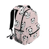 Panda Girls Backpacks for Elementary School Cute Bookbag for Kids