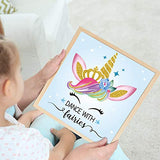 2 Pieces 5D Unicorn DIY Diamond Painting Kit Unicorn You are Magical Paint Full Round Drill Kits Arts Craft Supply for Home Wall Decor, 12 x 12 Inch