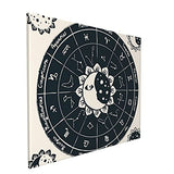 Astrological Sign Printing Home Bathroom Wall Decor Posters Framed Hand-Painted Modern Canvas Wall Art