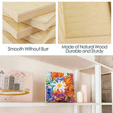 LotFancy Cradled Wood Panels 8”x8” and Stretched Canvas Boards for Painting 11"x14" Inches Bundle