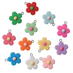 AMOBESTER Colorful Flower Pendant Charms Erring Bracelet DIY Jewelry Making Crafting for Chirld Girl