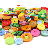 800 Pcs Assorted Sizes Resin Buttons ，Round Craft Buttons for Sewing DIY Crafts，Children's Manual