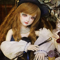 1/4 BJD Doll Full Set 42.5cm 16.7" Ball Jointed Handmade SD Dolls Toy Action Figure + Clothes + Wigs + Shoes + Makeup + Accessories,A