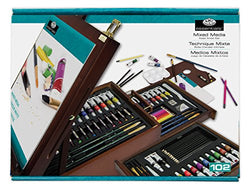 R and L 108-Piece Mixed Media Dark Easel Set
