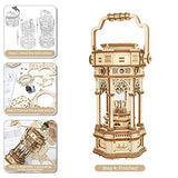 Rowood Music Box Wooden Puzzles for Adults, 3D Crafts Kits LED Gifts for Adullts Teens on Birthday/Children's Day/Valentine's Day - Victorian Lantern