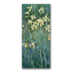 The Yellow Irises by Claude Monet, 12x24-Inch Canvas Wall Art