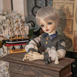 MEESock Lovely Boy BJD Doll 1/4 SD Dolls 16.7 Inch Ball Jointed Doll DIY Toys, with Clothes Shoes Wig Makeup, for Girls