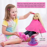 Click n' Play Doll Salon Chair and Accessories. Perfect For 18 inch American Girl Dolls