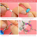 Homzing Charm Bracelet Making Suitable for Girls Aged 4-12 to DIY Their Own Gifts Bracelet Making Tools 150PCS Bracelet Kit Beads Including Beads for Girls to Make Jewelry