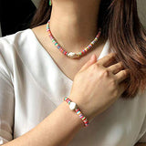 Flat Beads for Jewelry Making, Acrsikr Heishi Clay Beads Bracelet 6mm