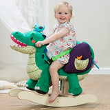 labebe Child Rocking Horse Toy, Stuffed Animal Rocker, Green Crocodile Plush Rocker Toy for Kid 1-3 Years, Wooden Rocking Horse Chair/Child Rocking Toy/Outdoor Rocking Horse/Rocker/Animal Ride on