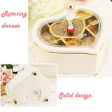 weijij Cute Heart Shape Music Box Christmas Birthday Best Gift Table Decor Valentine's Day