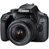 Canon EOS 4000D DSLR Camera with 18-55mm f/3.5-5.6 III + Professional Accessory Bundle