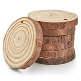 ARTEZA Wood Slices (45 Pieces) with Bark Natural Unfinished Pine 2.4"-2.8" Diameter Smooth Beautiful Sanded Surface Includes 50' of Natural Jute Twine for Arts, Crafts, Weddings, Ornaments, DIY
