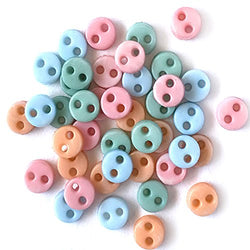 Buttons Galore Tiny Round Buttons - 120 Pieces - Pastel - 3 Packs