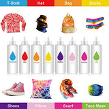 Tie Dye Kit, 8 Colors Kit Upgraded Formulas No Fading Clothes Fabric Textile Paints Colorful Tie-Dye Sets for Kids and Adults DIY Arts Craft