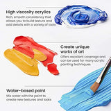 Arteza Acrylic Paints Set of 24 and Palette Knives 8 Pack Bundle, Painting Art Supplies for Artist, Hobby Painters & Beginners