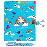Unicorn Secret Lockable Journal Diary & Pen Gift Set - Great Birthday Present Gifts for Girls of All Ages