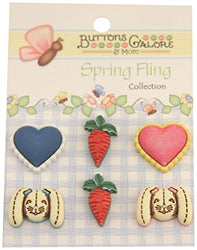 Spring Buttons-Bunny Food