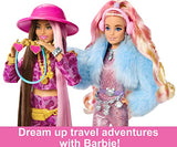 Barbie Doll with Safari Fashion, Barbie Extra Fly, Pink Animal Print Outfit and Pink Suitcase