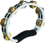 Meinl Percussion TMT1M-WH Dual Alloy Recording Combo Tambourine, White