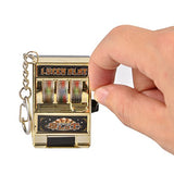 Liberty Imports 6 PCs Keychain Slot Machine Game Mini Casino Lucky Charm Jackpot Key Chains Pendant Novelty Gifts (Set of 6)