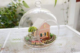 Flever Dollhouse Miniature DIY House Kit Creative Room with Furniture and Glass Cover for Romantic Artwork Gift (Pandora Magic Garden)