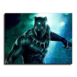 Home Decor Oil Painting Art on Canvas Classic Movie Poster Black Panther Oil Painting Print (No Framed,20x24 inch)