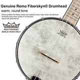AKLOT Banjo Ukulele Concert 23 inch Remo Drumhead Open Back Maple Body 15:1 Advanced Tuner with Two Way Truss Rod Gig Bag Tuner String Strap Picks