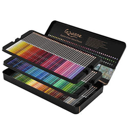 Cezanne Professional Colored Pencil Set of 120 Colors, Artist Quality Soft Core Leads for Drawing, Art, Sketching, Shading, Coloring, Layering, Blending - Metal Gift Tin Box