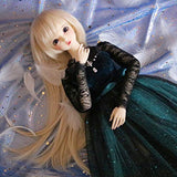 1/4 BJD SD 7-7.5 Inch High Temperature Fiber Medium Size Long Blonde Sweet Doll Hair BJD Doll Wig Accessories for 1/4